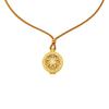 Women's Trendy Gold Sand Compass Pendant Necklace with Diamond-Inlaid Eight Treasures and God of Wealth Design