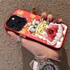 Apple 15Pro/14Pro Color Silver 13/12 New Trendy Life Year of the Dragon Color Silver Electroplating Hard Back Soft Edge Mobile Phone Case