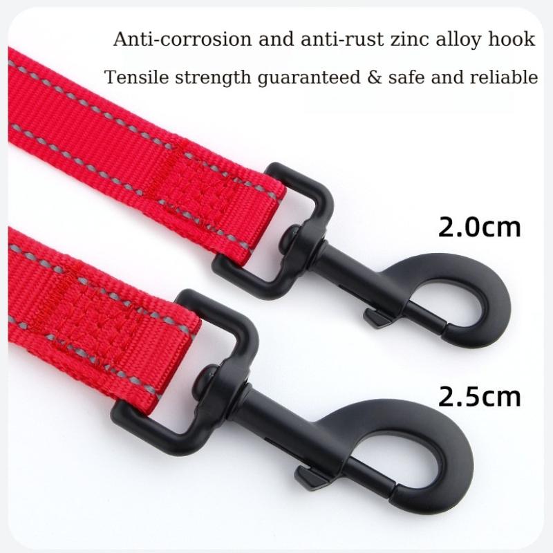 Reflective Nylon Dog Leash Soft Handle Heavy-duty Anti-Pull Pet Rope Outdoor Walking Training Leash for Small Medium Large Dogs
