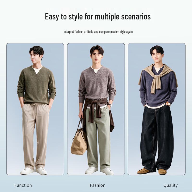 Men's Faux Two-Piece Thickened Warm Wool Blend Sweater