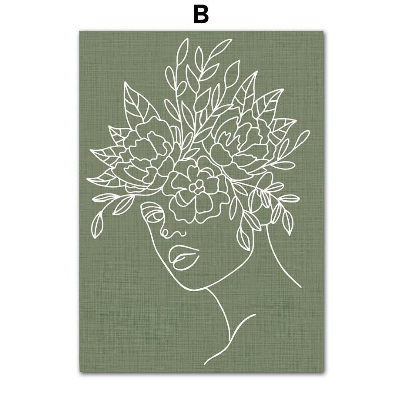 

Богемное абстрактное искусство Линия Девушка Солнце Радуга Листья Постеры и принты Настенное искусство Картина на холсте Картина Спальня Гостиная Декор 21cm×30cm NoFrame