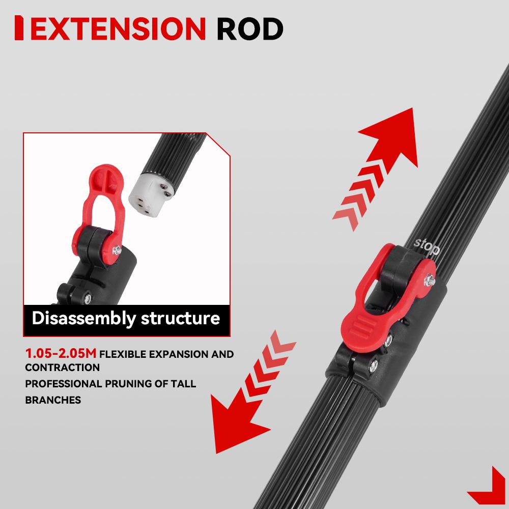 ONEVAN Brushless 4500W Telescoping Pole Electric Chainsaw 8inch 2in1 High Branch Saw Garden Power Tool For 21V 18V Battery