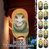Japanese Style Cloth Lantern New Year Festival Mascots Zodiac Snake Printed Lantern Sushi Shop Bistro Restaurant Decor Ornaments