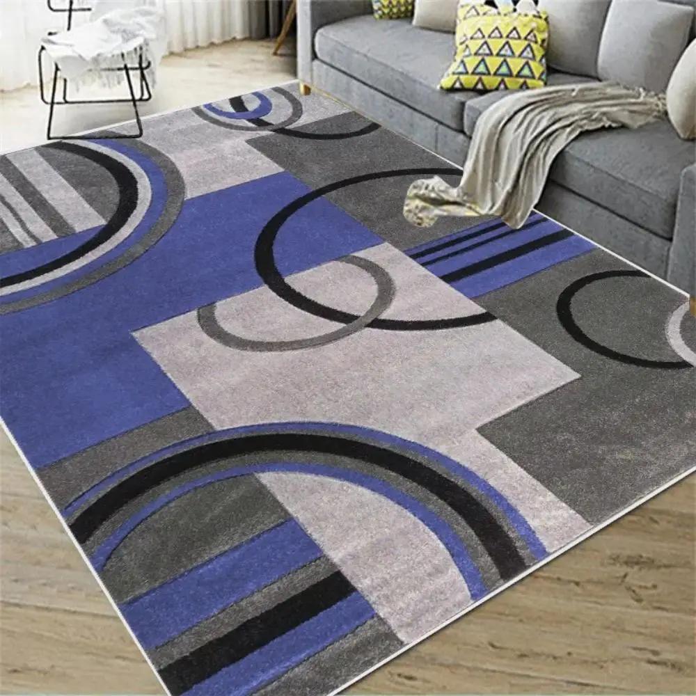 Moderne Abstracte Geometrische Vloerkleed, Zwart Grijs Wit Antislip Vloerkleed voor Woonkamer, Slaapkamer Minimalistisch Huis 80x120cm 31x47inch