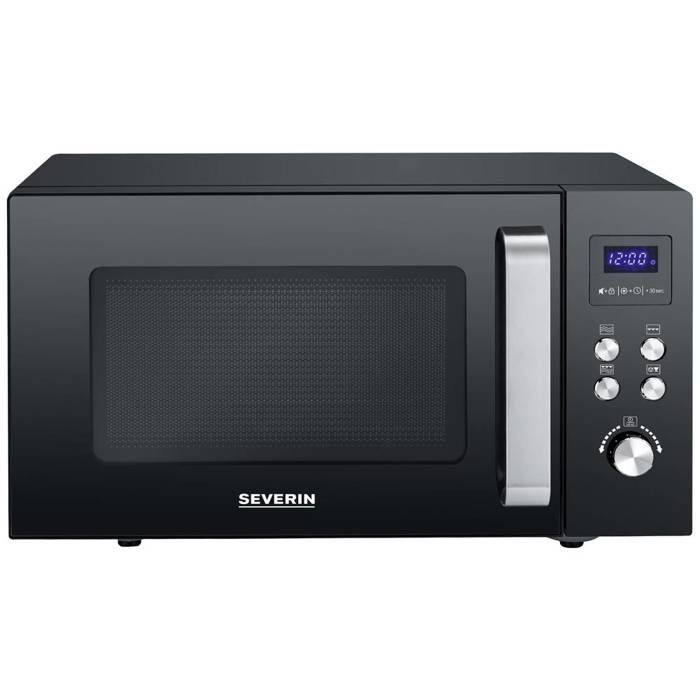 Severin MW 7763 Micro-ondes noir, acier inoxydable 900 W fonction grill