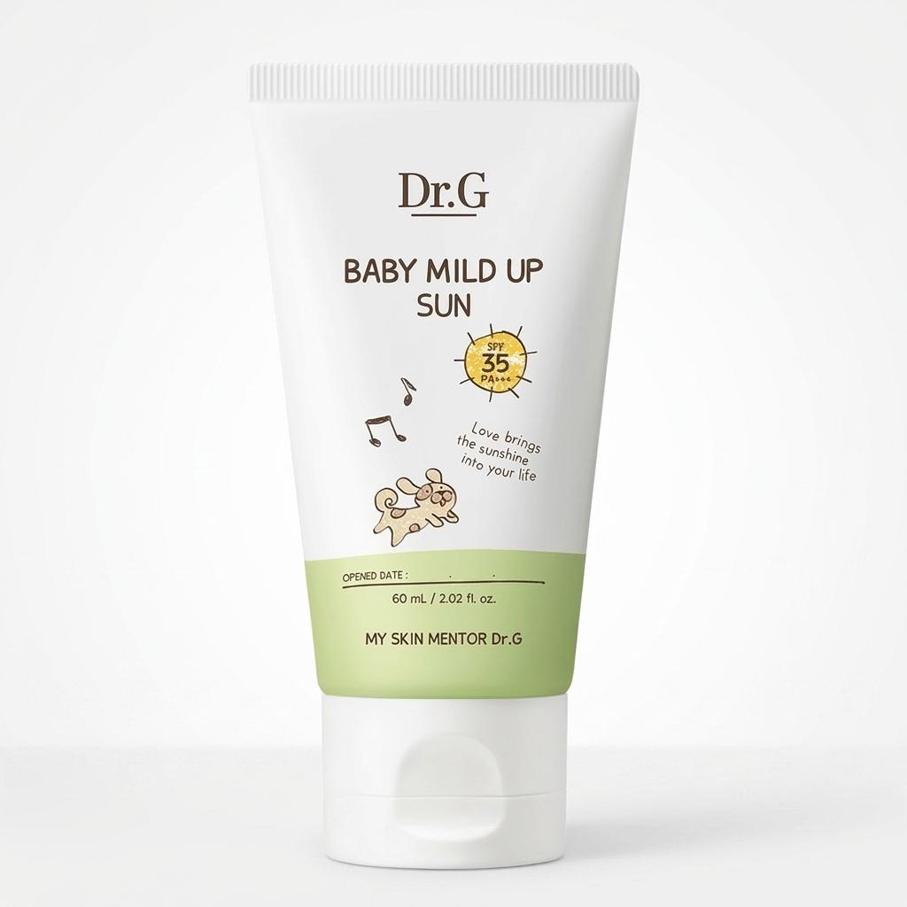 Dr.G בייבי מיילד אפ סאן SPF35 PA+++ 60 מ"ל (קרם הגנה מינרלי לעור רגיש)