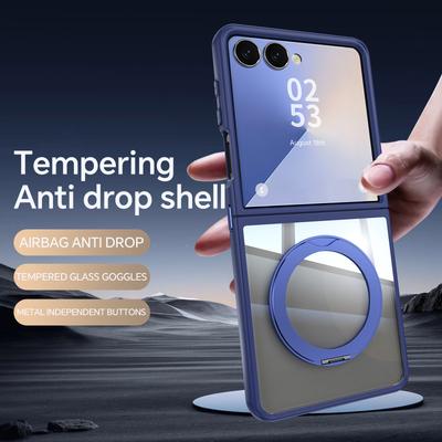 Custodia per telefono con protezione a flip, rotazione a 360° per Magsafe, per Samsung Galaxy Z Flip 7 Flip 6 Flip 5, cover magnetica antiurto