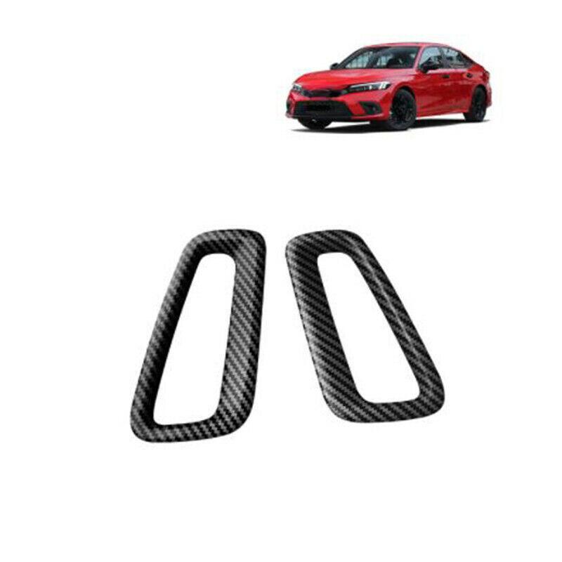 For Honda Civic 2021 2022 Carbon Fiber 2PCS Dashboard Air Outlet Vent Cover Trim