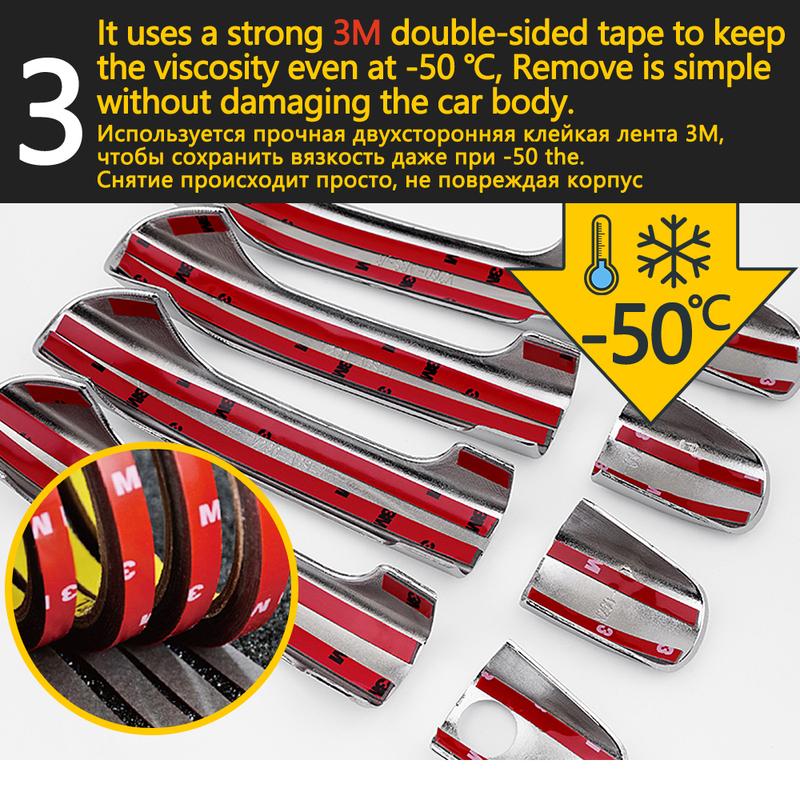 For Lexus RX XU30 2003~2009 Chrome Exterior Door Handle Cover Car Accessories Stickers Trim Set RX300 RX330 RX350 RX400h 2004