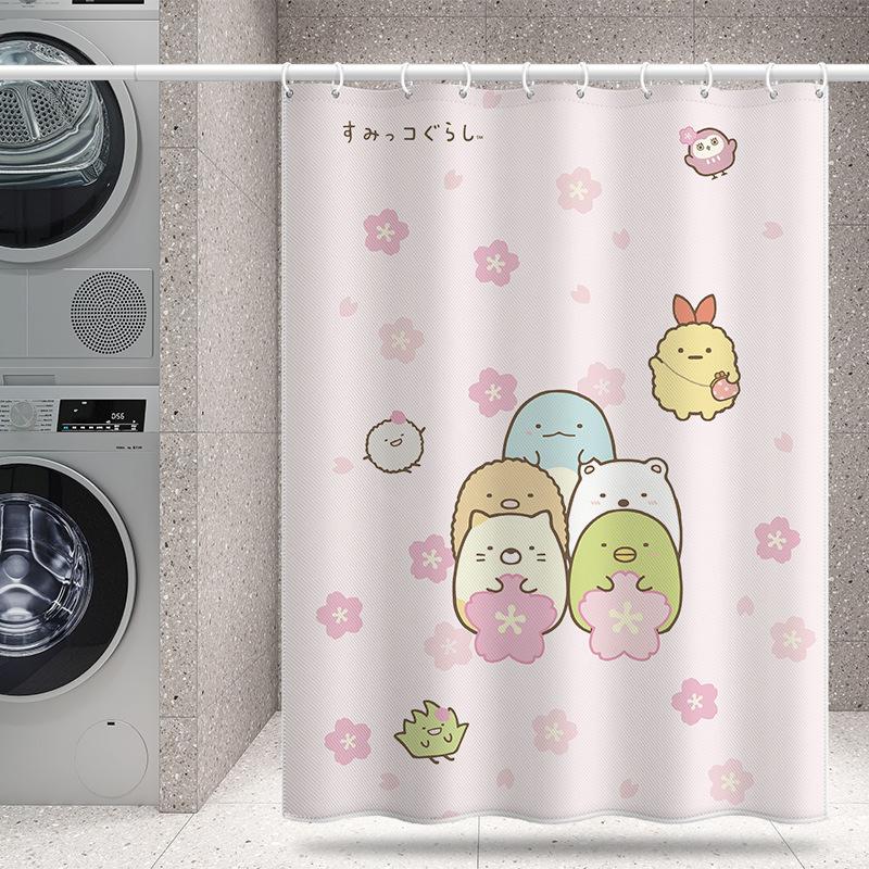 Perdea de duș îngroșată, rezistentă la apă, rezistentă la mucegai, Perdeau despărțitor de duș.