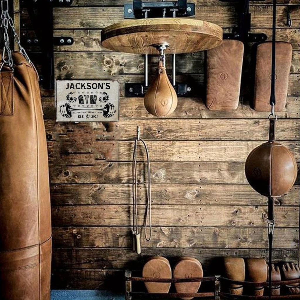 Custom Gym Metal Sign for Home Wall Decor