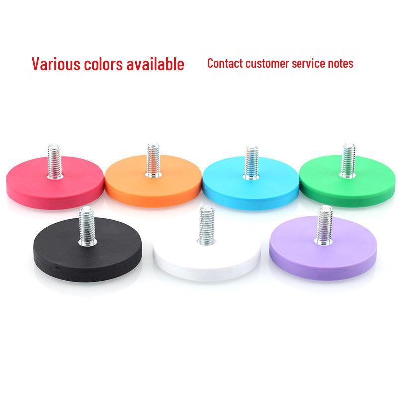 36mm Rubber Coated Neodymium Magnet Cup Base - Strong, Colored, Round Magnet