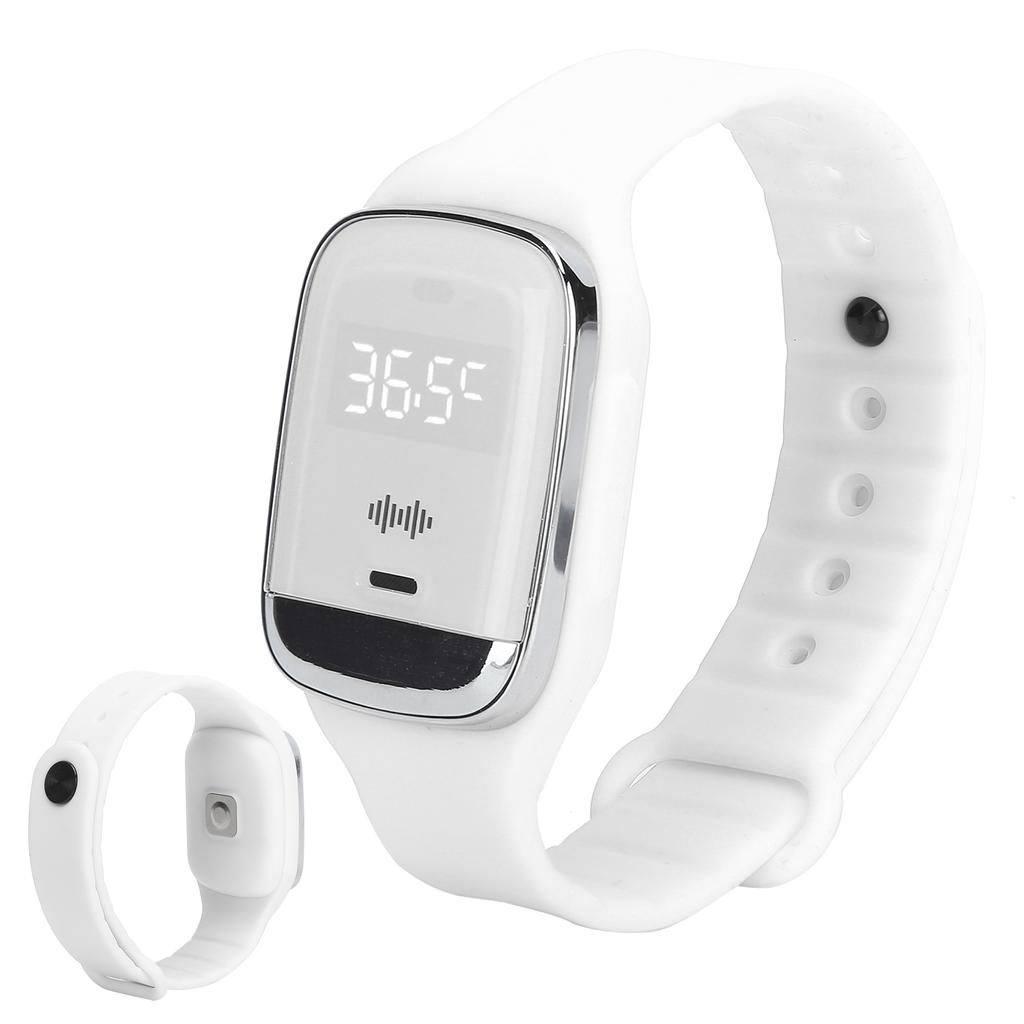 Outdoor Ultrasonic Mosquitoes Repeller Bracelet Portable Electronic Repellent WatchWhite