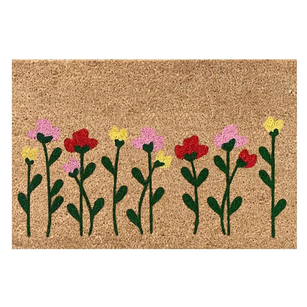 Foot Mat Summer Holiday Welcome Mat Doormat Indoor Outdoor Rug Non Slip Absorbent Floor Carpet Home Kitchen Bathroom Porch Rug