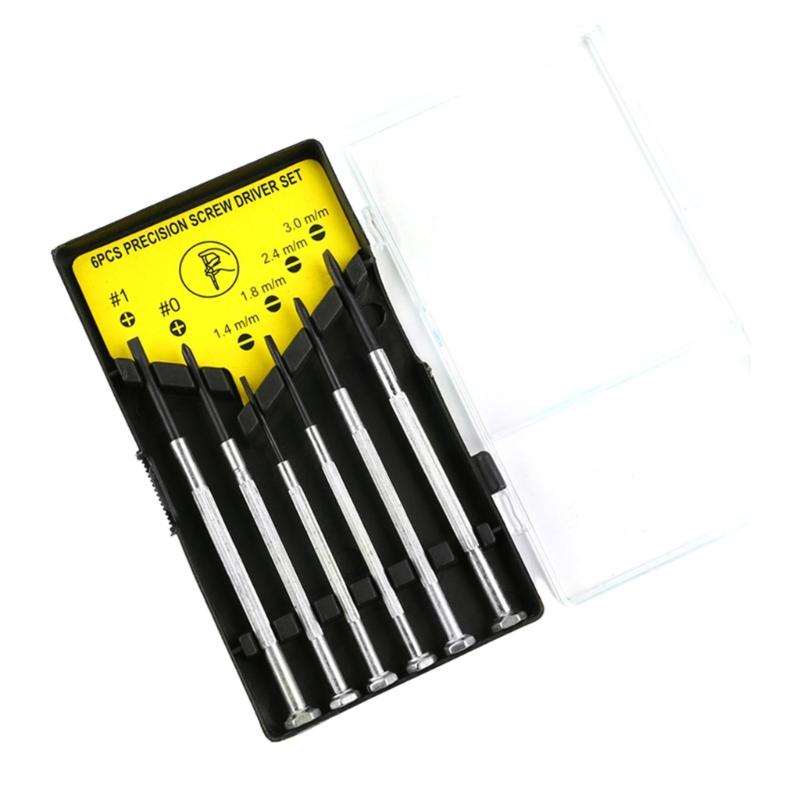 Steel Precise Screwdriver Set For Watch Repair And Electronics Maintenance Slip Resistant Design With Storage Case