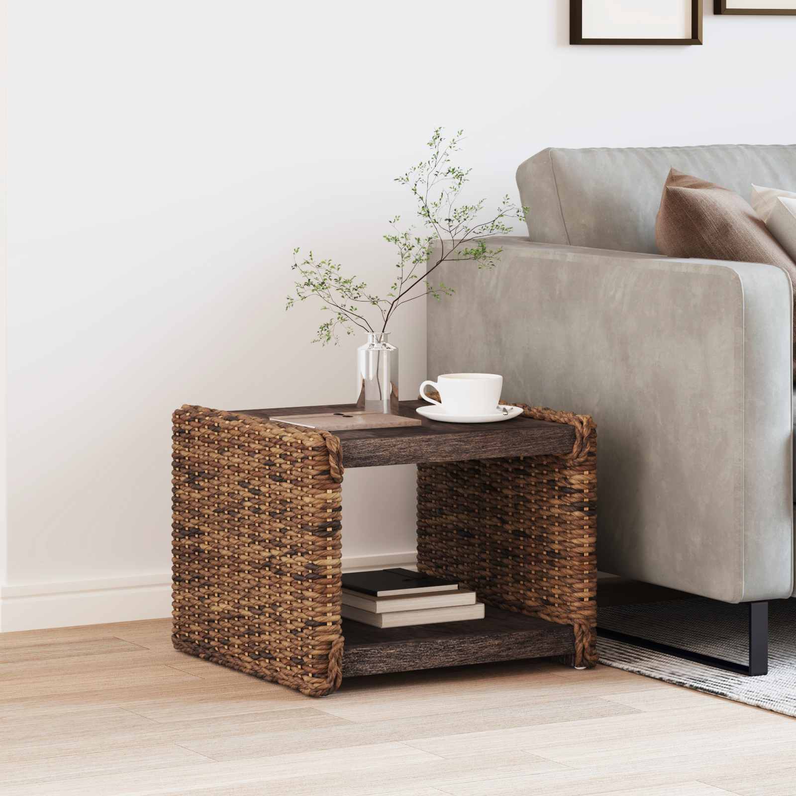 Couchtisch Natur 45 x 45 x 45 cm Massives Mahagoni-Holz