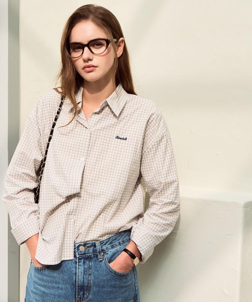SLOWLOLLI Square Check Shirt_2 Colors