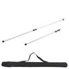 2pcs Camping Tent Poles Aluminum Alloy Adjustable 95 to 235cm Telescopic Canopy Supporting Rods with Storage Bag for