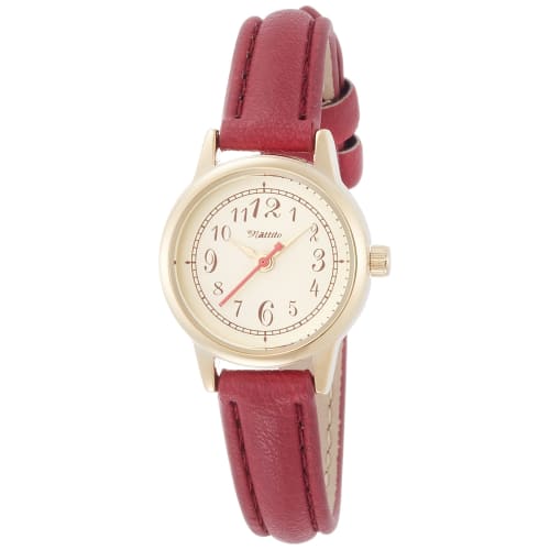 Fieldwork Fashion Watch, Nattito Matchan Leather Strap, FSC113-3, Red