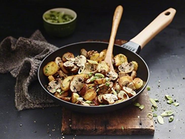 Staub Handle Frying Pan Cast Enamel Skillet IH Compatible Japanese "Wood 20cm" [Authorized Product] 40511-950