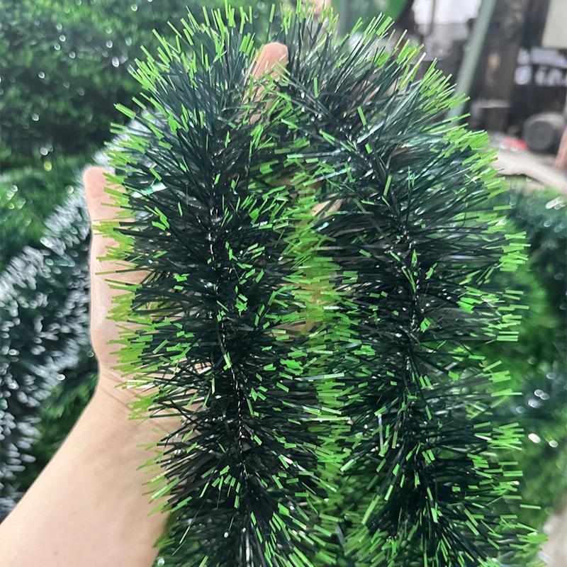1 Stück Weihnachten Künstliche Lametta Girlande Grün Zuckerstange Band Kranz für Weihnachtsbaum Hängender Anhänger Bänder Party Heimdeko Neujahr