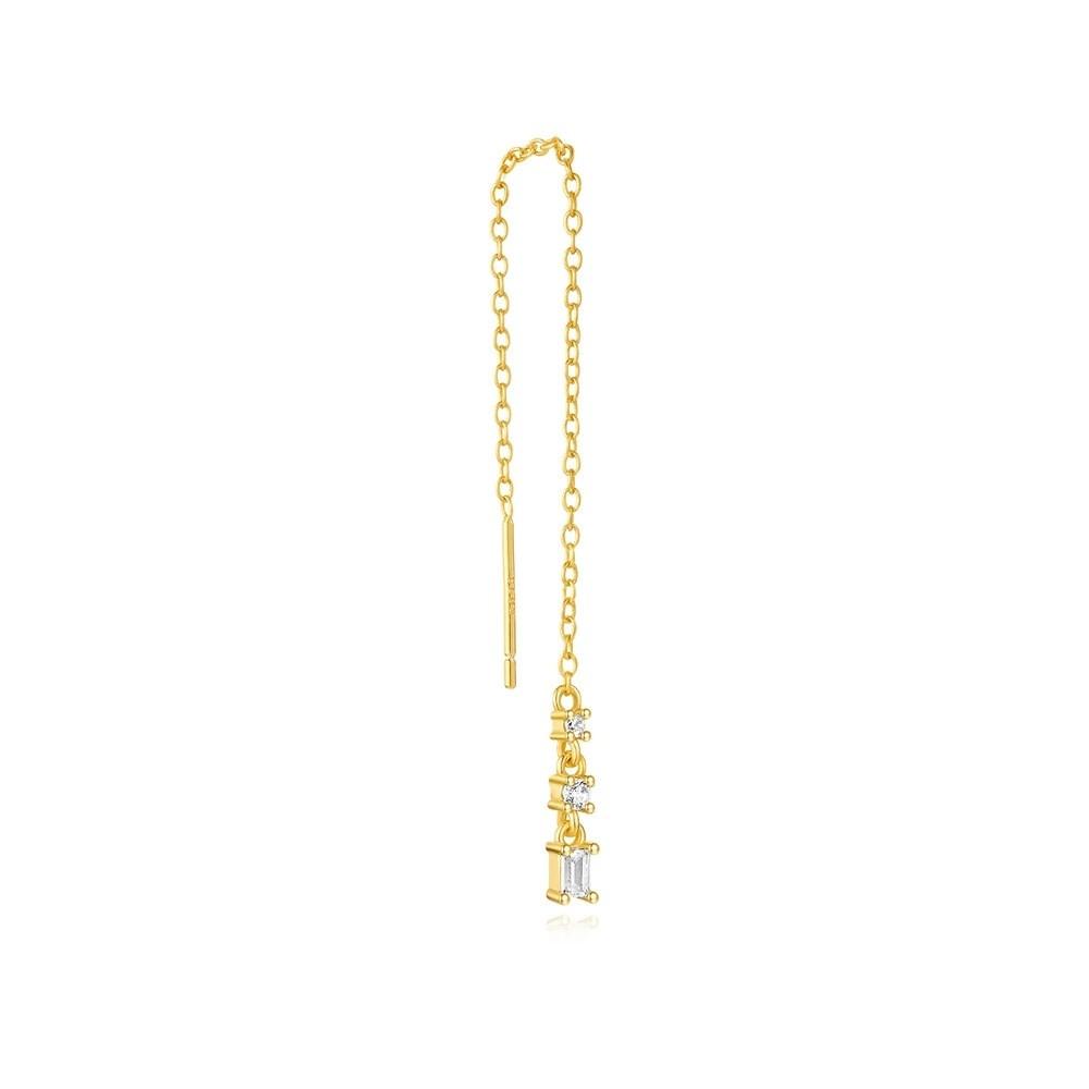 Fashion Jewelry 925 Sterling Silver Tassel Chain Earring Piercing Jewelry for Women 18K Gold Plated 925 Silver Earring