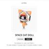 WOSTU Lively Cute Cat Orange Spacesuit 925 Sterling Silver Beads Fit Bracelet Bangle Fine Jewelry