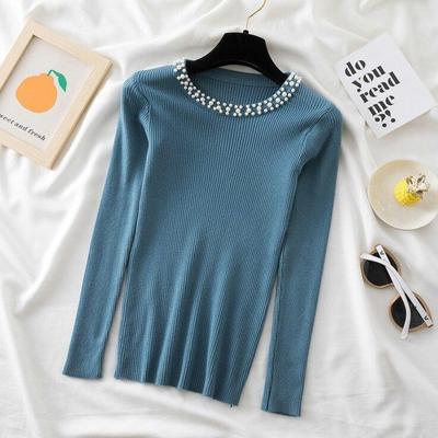 2023 Autumn Sweater Winter Fashion Women Slim Pullover O-Neck Long Sleeve Bottom Sweaters Office Knit Top Bottoming Knitwears 28743