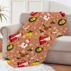 Weihnachten Kreative Überwurfdecke Flanelldruckdecke Superweich Kuschelig Sofadecke Nickerchen-Decke Wohndecke Perfektes Wohngeschenk für Sie