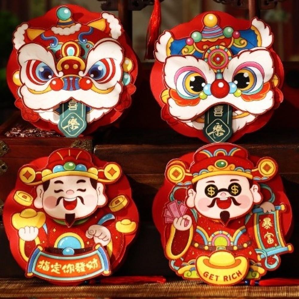 Cartoon Horse Year Red Envelope Folding God Wealth Spring Festival Money Envelopes Large Capacity Paper Lucky Money Bag