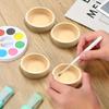 50/100pcs Handmade Wooden Decorative Beads Mini Natural Primary Color Small Wooden Bowl DIY Paint Decor Kitchen Decorative Beads