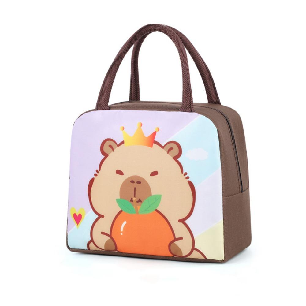 Large Capacity Insulated Lunch Bag Multicolor Waterproof Aluminum Foil Handbag & Cartoon Pattern Insulated Lunch Box Bag