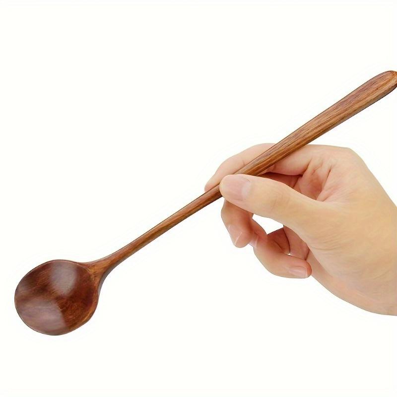 1pc Wooden Soup Spoon, Natural Tableware Cooking Utensil for Kitchen, Multi-Purpose Wood Ladle for Home Catering Wooden Spoons