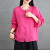 Long Sleeve Oversized Cotton Linen Vintage Shirts & Blouses for Blouse Casual Loose Spring Summer Autumn Tops Women Button Up Shirt