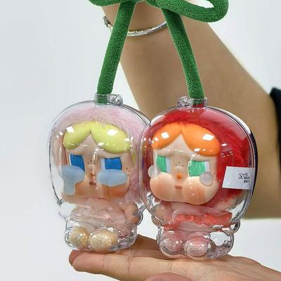 1Pair Protective Acrylic Storage Case For Plush Dolls Display Bag for Crybaby No Doll Transparent Portable Cable Organizer Box Storage Case