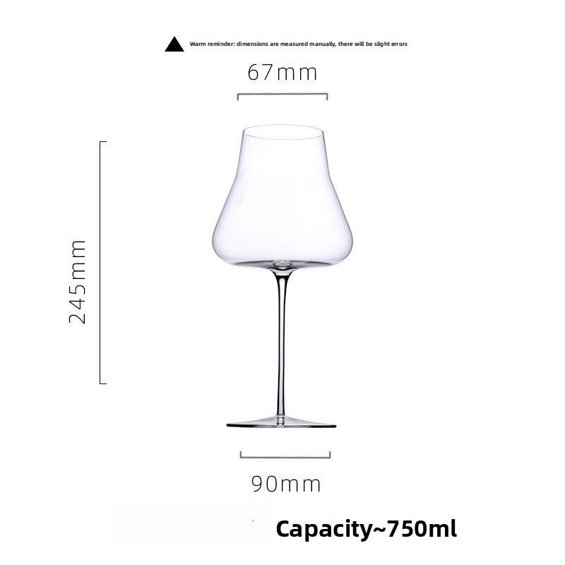 Large Capacity Ultra-thin Handmade Pot-bellied Burgundy Red Wine Glass High-end Home High-value Wine Light luxury Crystal Goblet