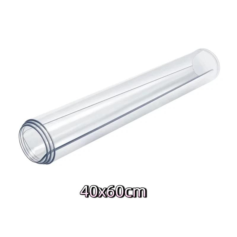 Clear PVC Table Protector Wear Resistant Oil Proof Heat Resistant Antibacterial Mat for Office Conference Meeting Table