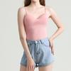 Women's Solid Color Camisole with Chest Pad Casual Loungewear