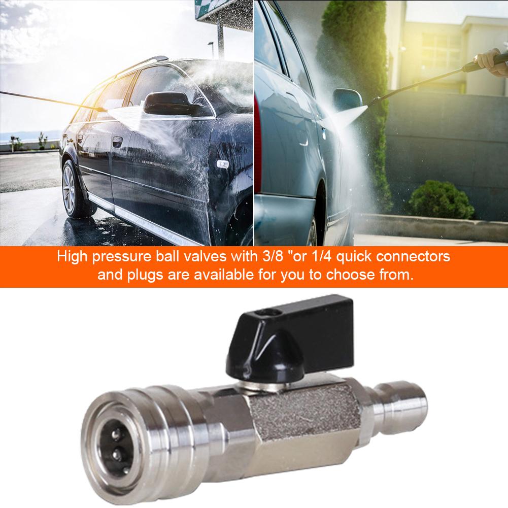 Control Water Flow Switch with 3/8 Or 1/4 Inch Quick Connector Ball Valve Quick Connect Ball Valve for Power Washer Hose