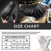 Winter Furry Half Finger Driving Pu Leather Gloves,Outdoor Sports With Anti-Slip Layer Gloves For Men Women Motorcycle