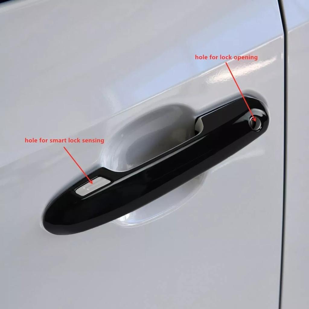 For Toyota Rav4 Rav 4 2019-2014 Car Carbon Style Black Exterior Door Handle Moulding Cover Trim Accessories Vehicle Decoration
