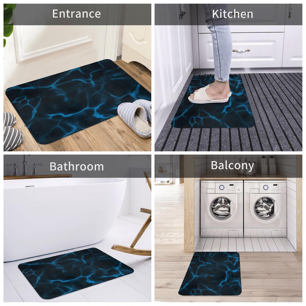 Dark Water Marble Front Door Floor Entrance Mats Outdoor Abstract Texture Kitchen Bathroom Doormat Bedroom Carpet Rug