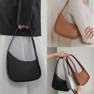 Kendall-stijl handtas van echt leer met halve maan onder de arm