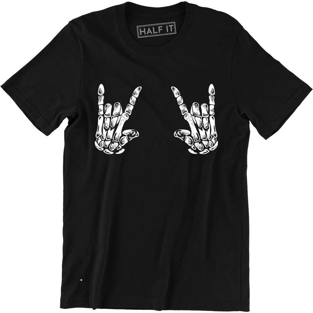 Skull Hand Rock Shirt Heavy Metal Rock N Roll Band Unisexs Tshirt Tee S