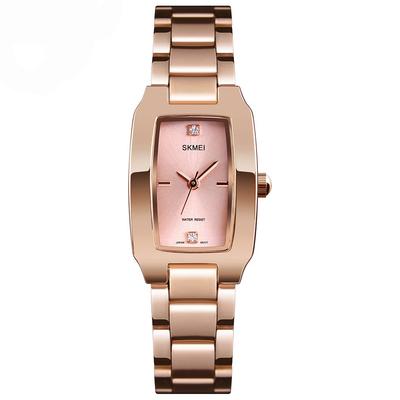 Armbanduhr, schlicht, stilvoll, quadratisch, golden, Armbanduhr für Damen, wasserdicht, lässig, Business, Marke, niedlich, Edelstahl, klein, quadratisch, Luxus-Geschenk, Roségold