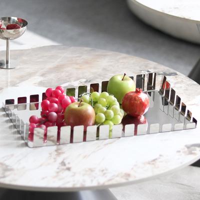 Moderno Lusso Leggero Geometrico Irregolare Alzata per Frutta Ornamenti Casa Modello Ufficio Vendite Ristorante Tavolino Vassoio Decorazioni Morbide