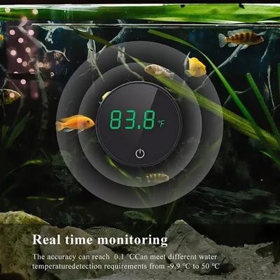 Aquarium Digitale Thermometer LED Display Aquarium Thermometer Draadloos Plakbaar Ontwerp Terrarium Water