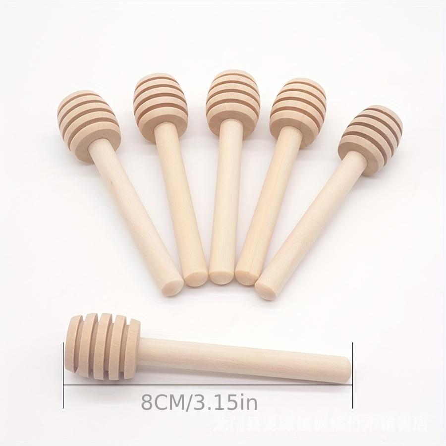 10pcs Mini Wooden Honey Spoon,Honey Long Handle Wooden, Honey Jar Supplies,Milk Tea Mixing Stick, Dessert Tools, Kitchen Gadget