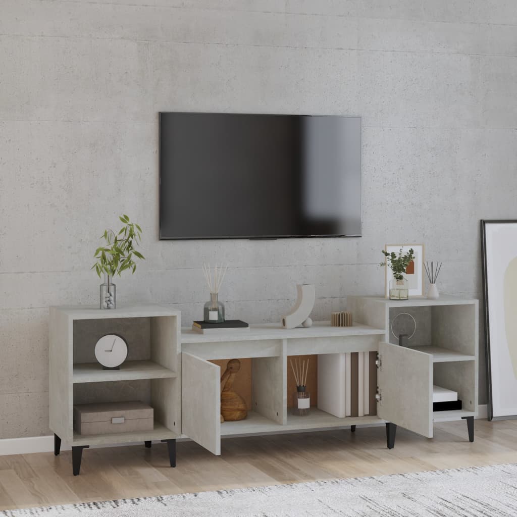 vidaXL TV-Schrank Betongrau 160x35x55 cm Holzwerkstoff