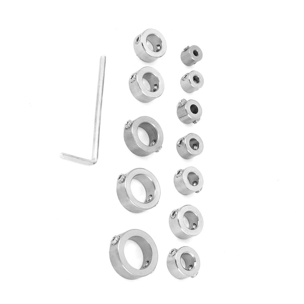 12 Stück/Set 3-16mm Edelstahl Bohrtiefenanschlag Bohrer Tiefenanschlag Kragen Set Bohrbegrenzer Bohrbegrenzer Bohrer Tiefenanschlagkragen